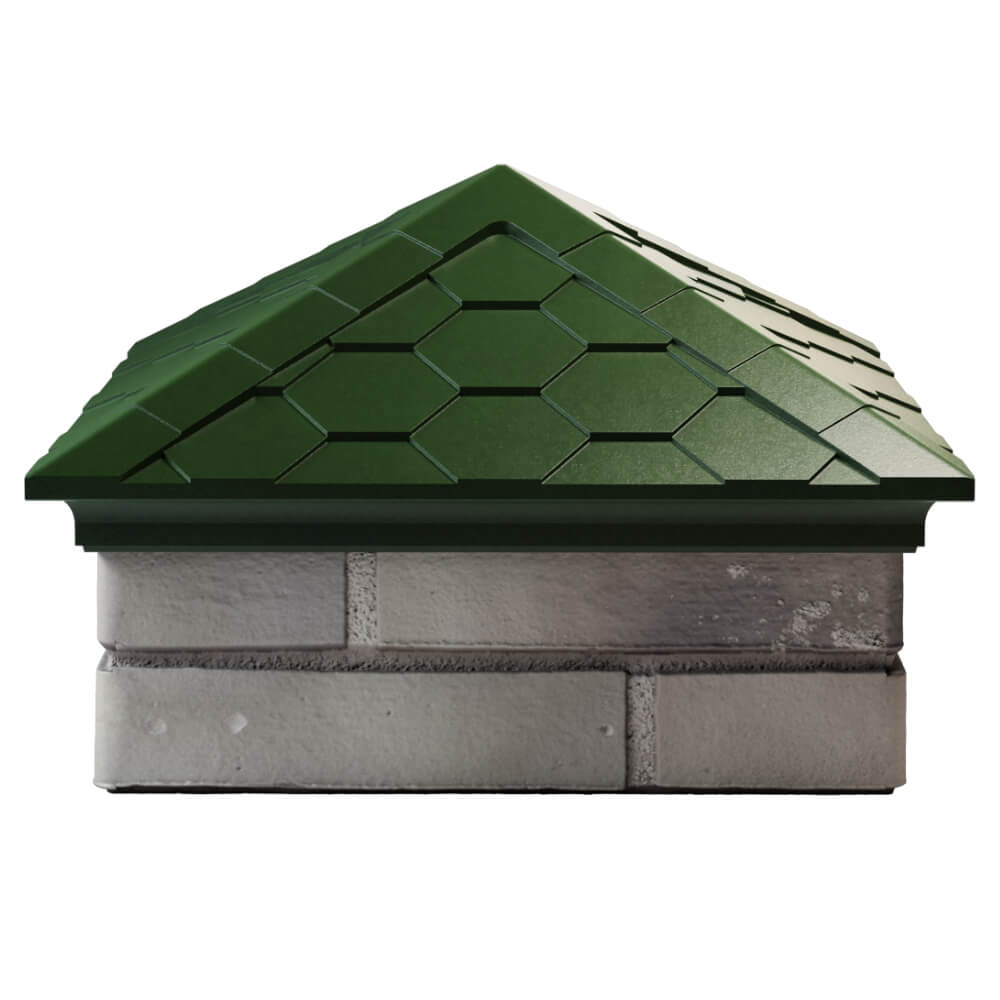 Колпак Zking Эверест Зеленый на столб 1.5х1.5 кирпича (390х390мм) Волхов фото
